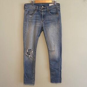 Rag & Bone Women’s Light Blue Distressed Skinny Jeans Size 27